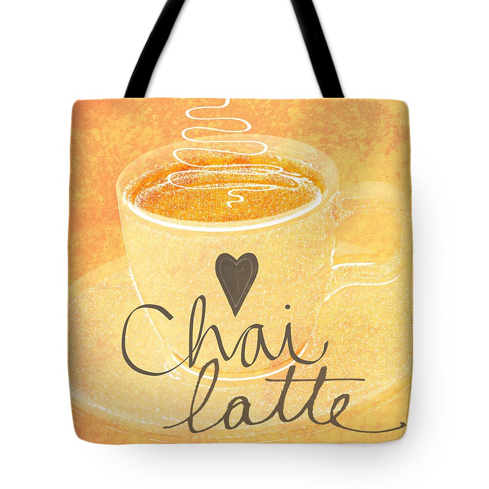 Chai Tote Bag featuring the painting Chai Latte Love by Linda Woods