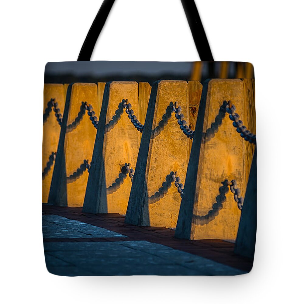 Chains Tote Bag featuring the photograph Chained by David Downs