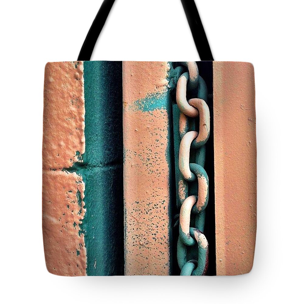 Juliegeb Tote Bag featuring the photograph Chainlink by Julie Gebhardt