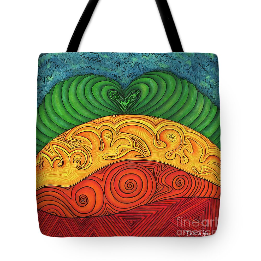 Chakra Painting Tote Bag featuring the painting Chakra Ascension by Deborha Kerr