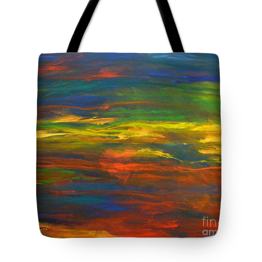 Chakras Tote Bag featuring the painting Chakra Energy With Heart by Deborha Kerr