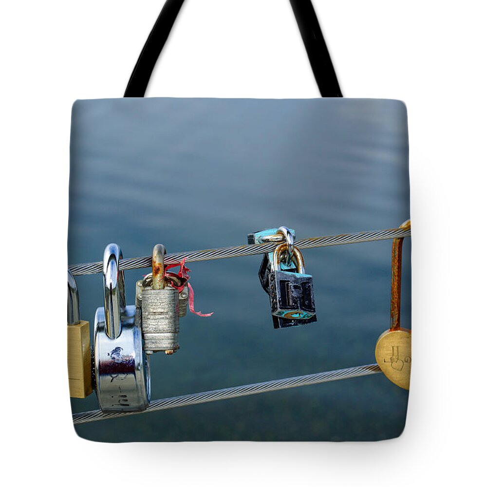 Chambers Bay Bridge Tote Bag featuring the photograph Chambers Bridge of Love by Tikvah's Hope