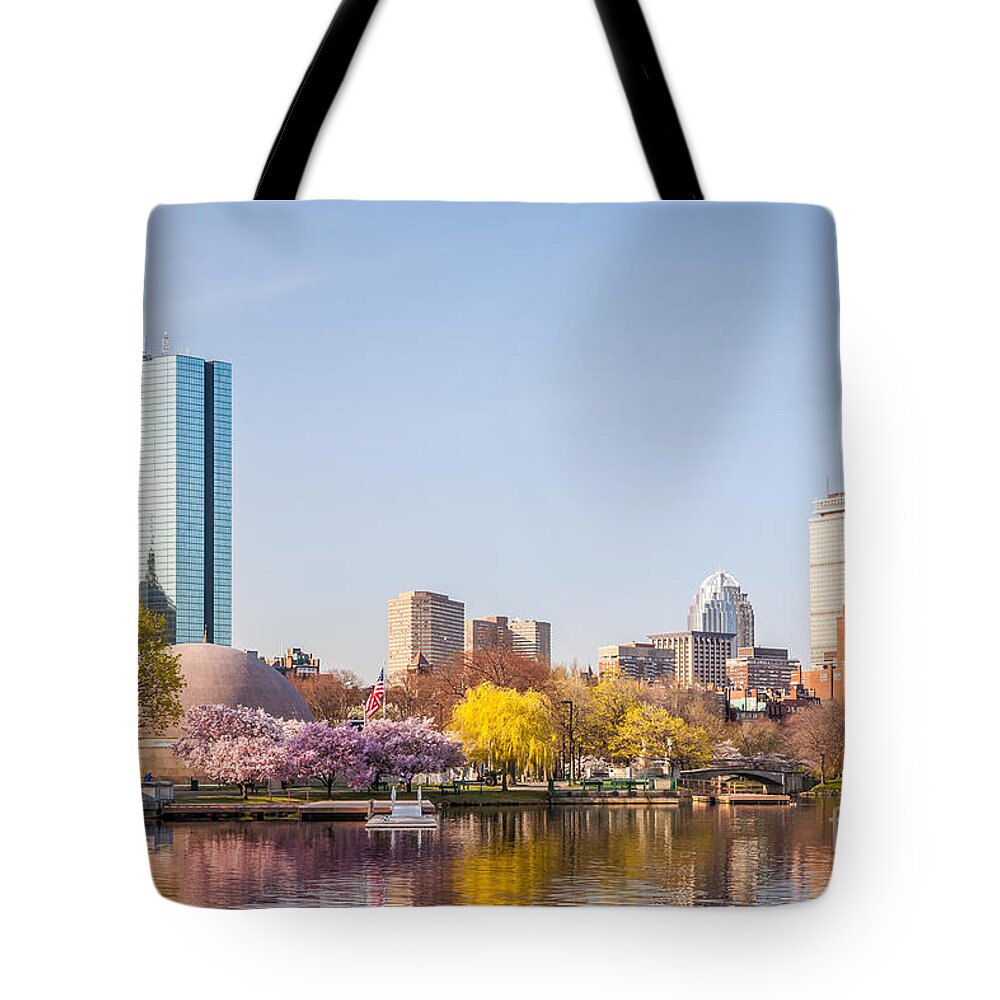America Tote Bag featuring the photograph Charles River Esplanade in Spring by Susan Cole Kelly