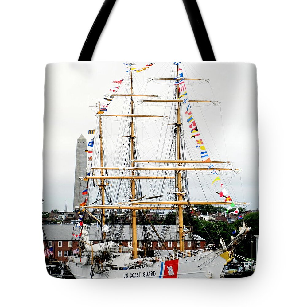 Massachusetts Tote Bag featuring the photograph Charlestown Navy Yard by Caroline Stella
