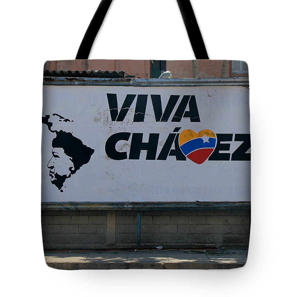 Havana Tote Bag featuring the photograph Chavez Havana by Andrew Fare