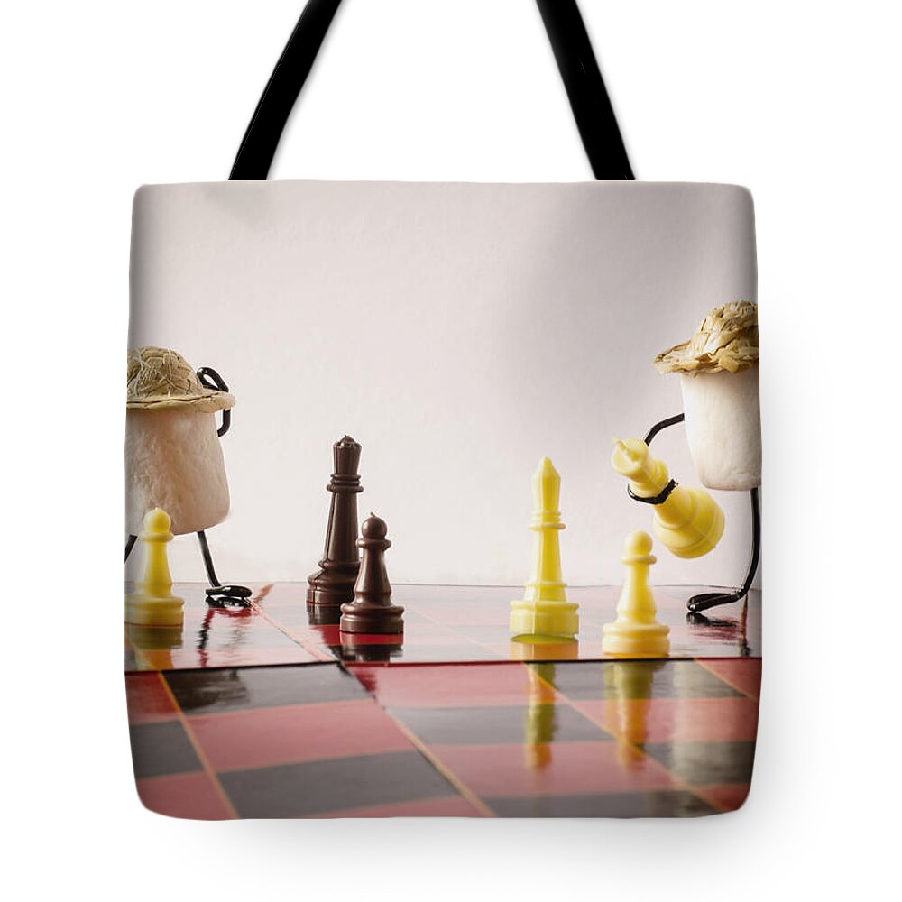 Chess Tote Bag featuring the photograph Checkmate Mallow by Heather Applegate