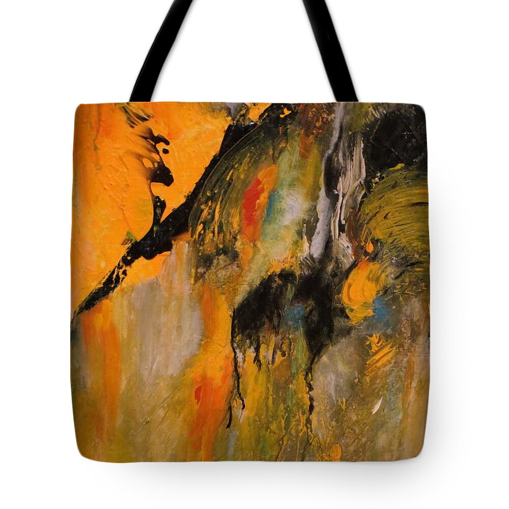 Abstract Tote Bag featuring the painting Cheeky by Soraya Silvestri