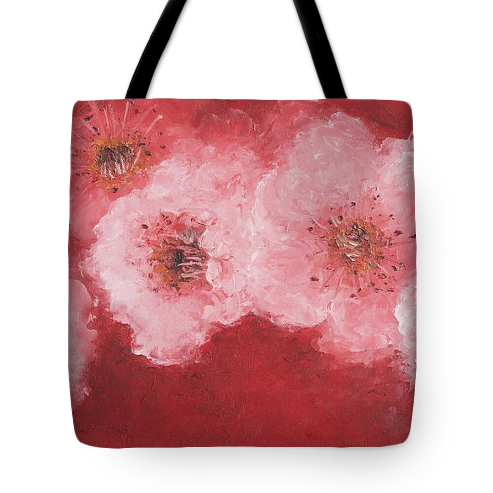 Cherry Blossom Tote Bag featuring the painting Cherry Blossom by Jan Matson