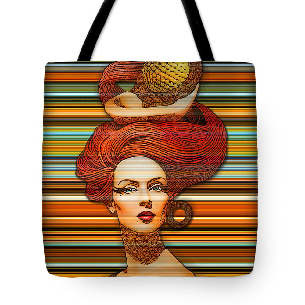 Redhead Tote Bag featuring the photograph Cheveux Rouges Extract by Chuck Staley