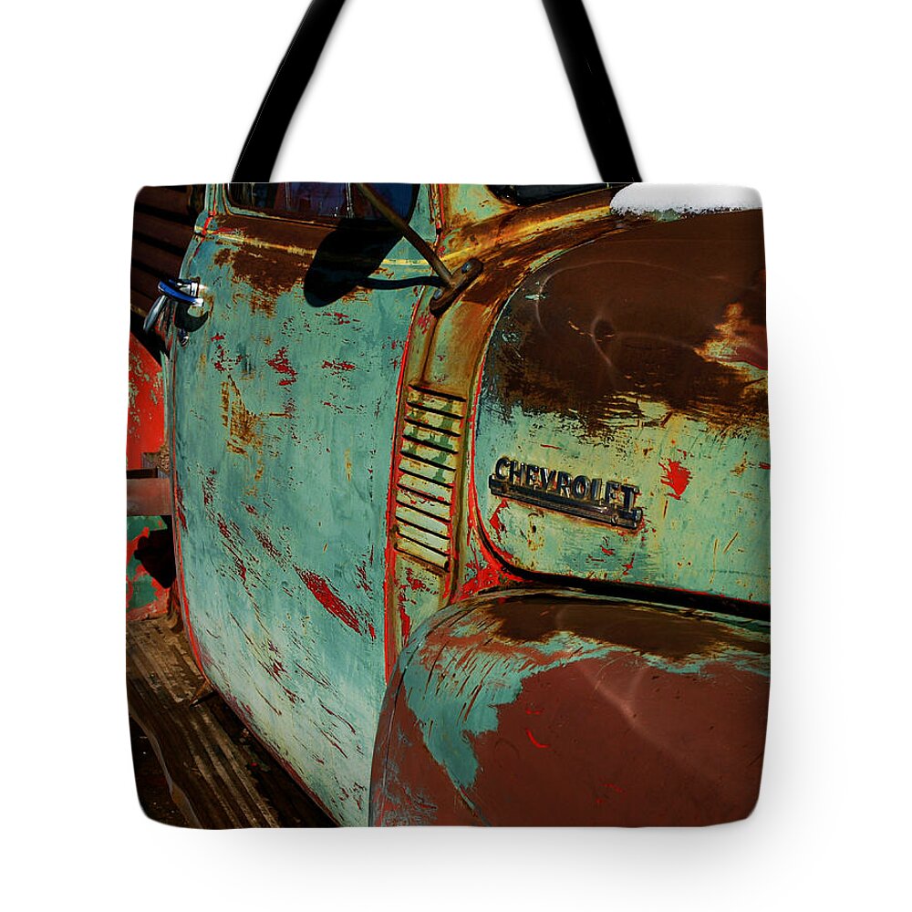 Chevy Tote Bag featuring the photograph Arroyo Seco Chevy by Gia Marie Houck