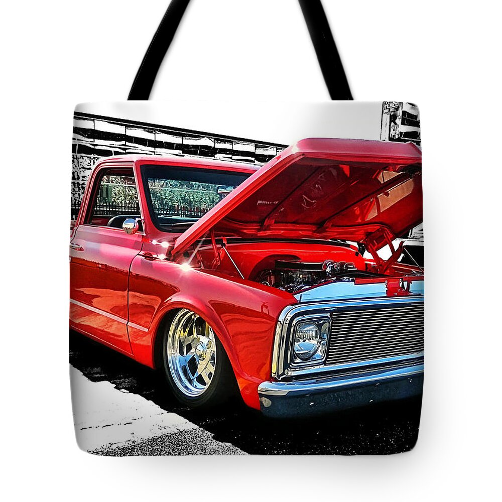 Victor Montgomery Tote Bag featuring the photograph Chevy Stepside by Vic Montgomery