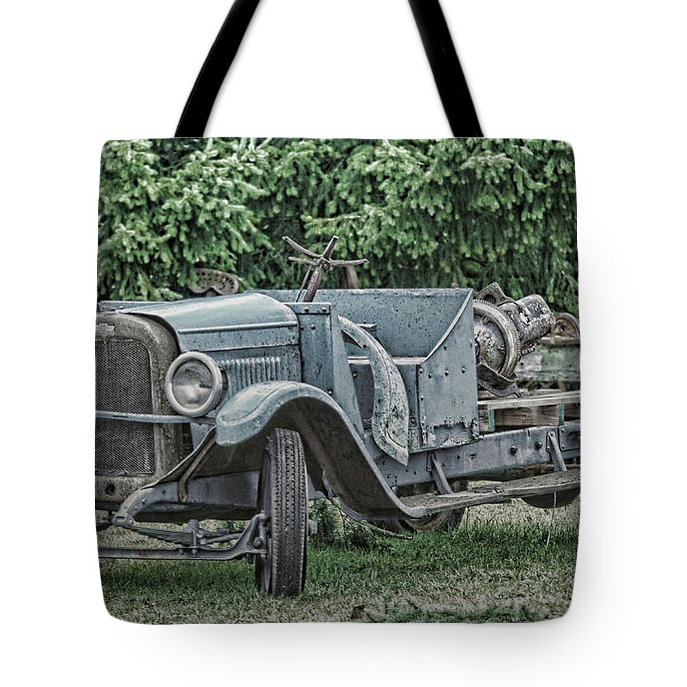 Antique Tote Bag featuring the photograph Chevy Truck by Ron Roberts by Ron Roberts
