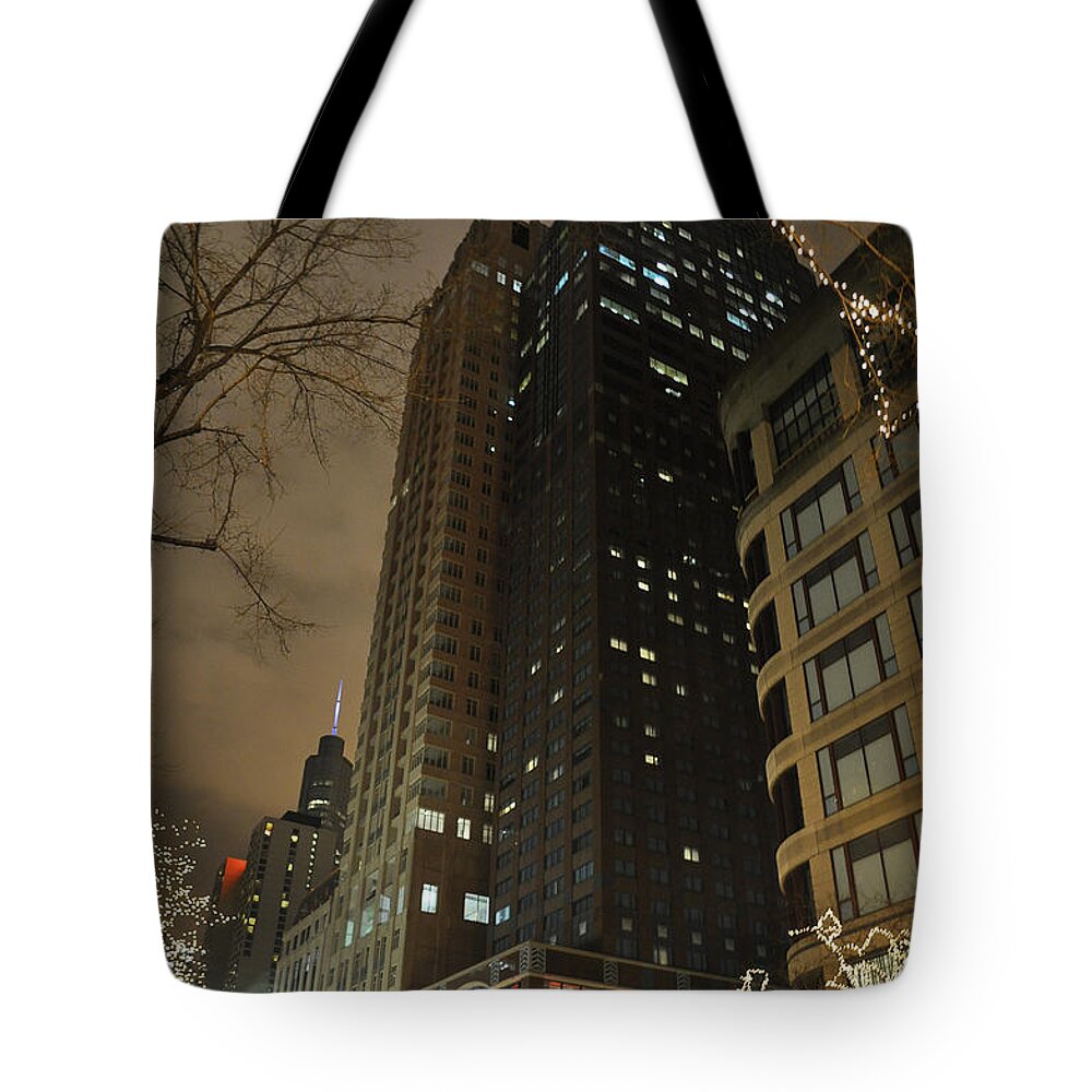 Chicago Tote Bag featuring the photograph Chicago Night Life by Verana Stark