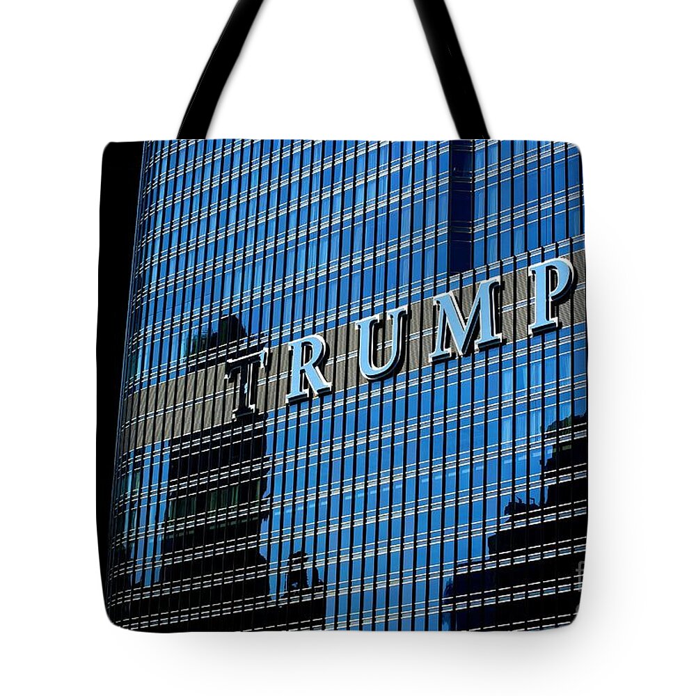 Chicago Tote Bag featuring the photograph Chicago Trump by Frank J Casella