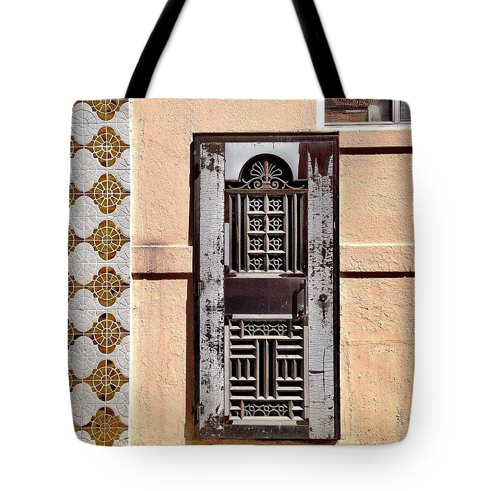 Royalsnappingartists Tote Bag featuring the photograph Chinatown door by Julie Gebhardt