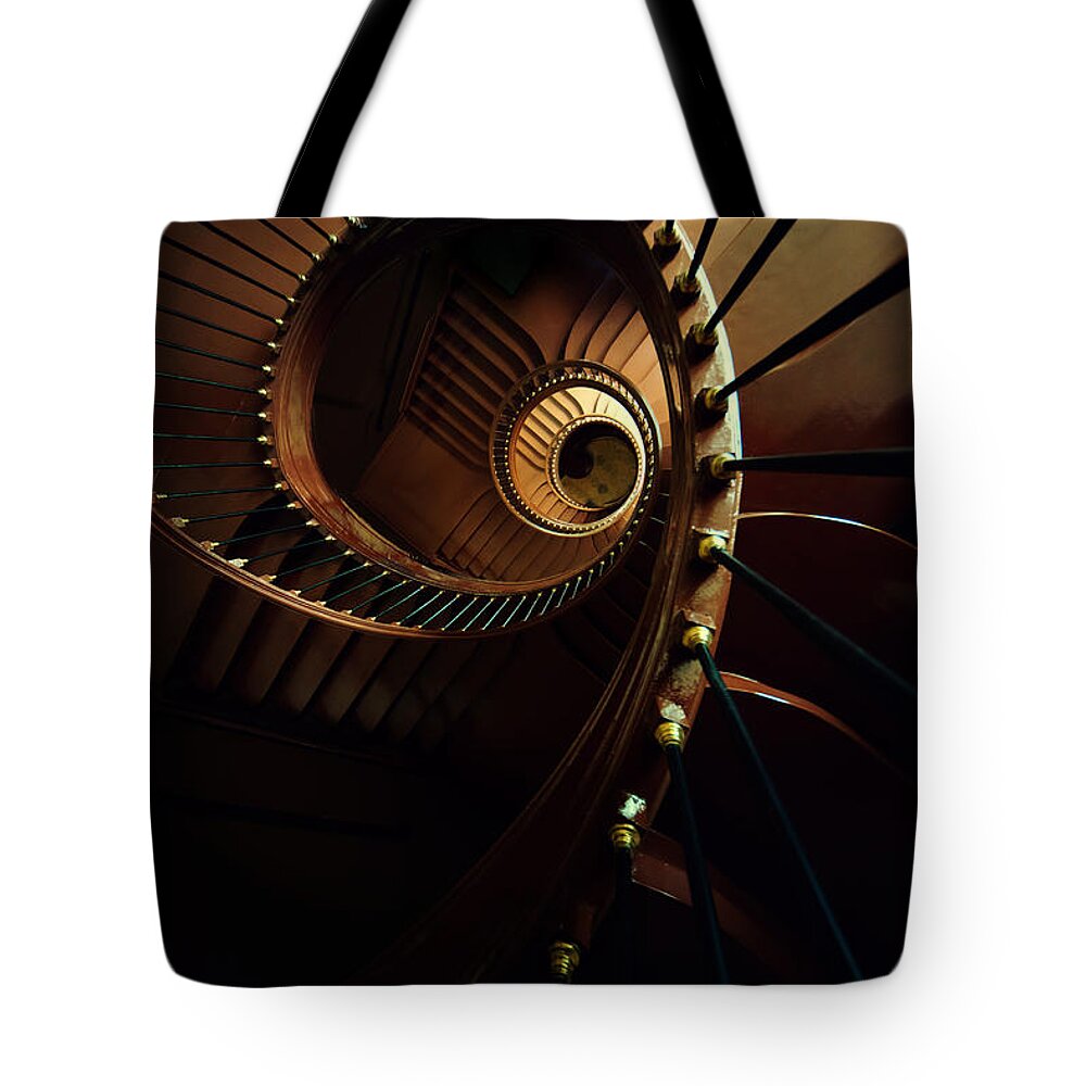 Staircase Tote Bag featuring the photograph Chocolate spirals by Jaroslaw Blaminsky