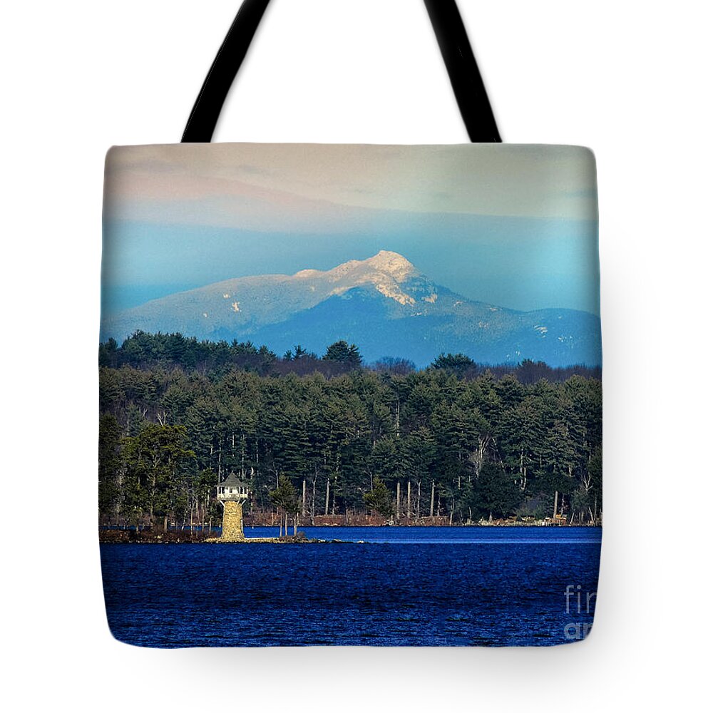 Chocorua Tote Bag featuring the photograph Chocorua and Spindle Point by Mim White