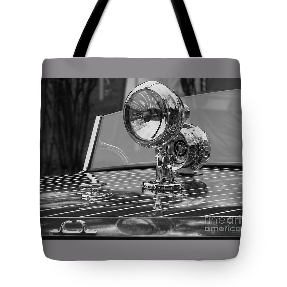 Chris Craft Tote Bag featuring the photograph Outboard by Neil Zimmerman