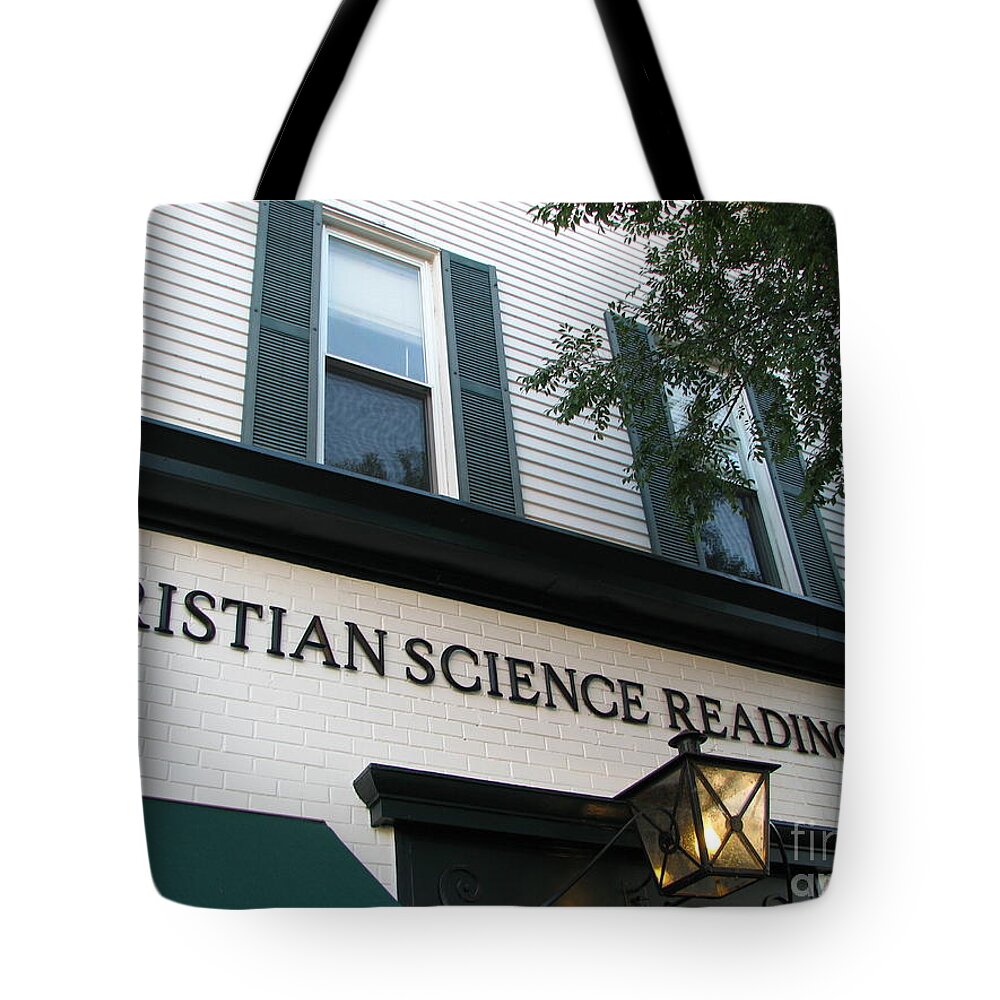Christian Science Reading Room Tote Bag featuring the photograph Christian Science Reading Room by Michael Krek