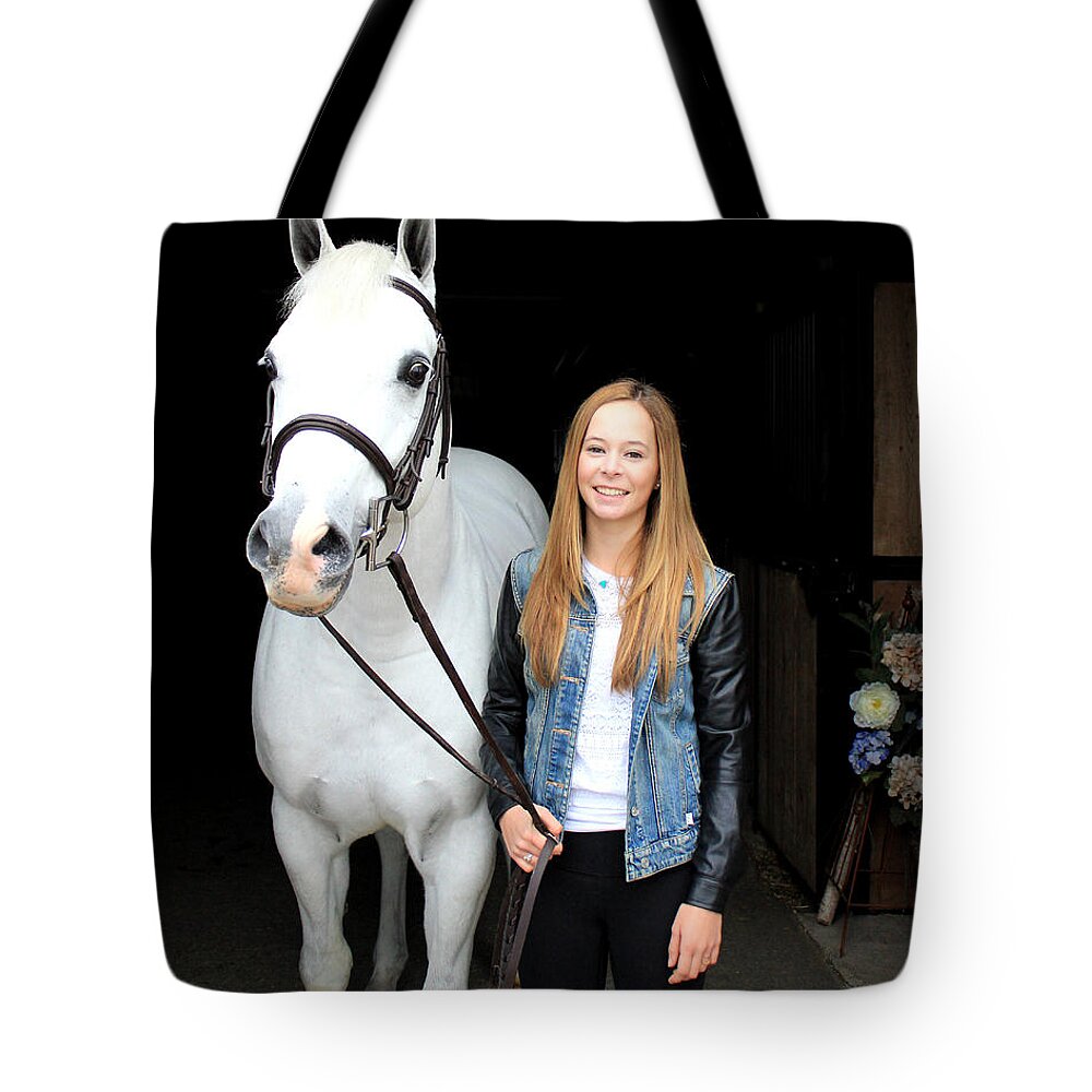  Tote Bag featuring the photograph Christine Sky 3 by Life With Horses