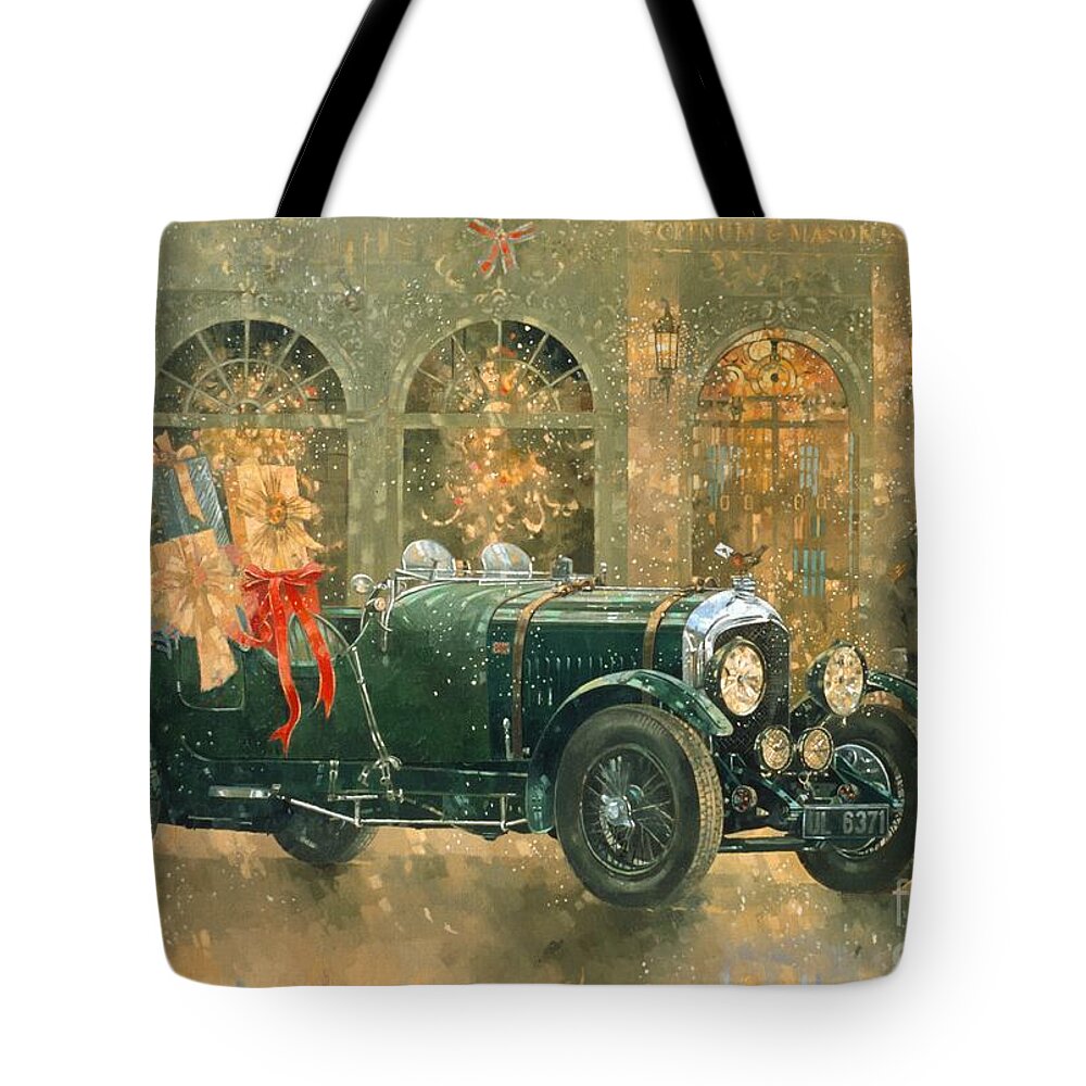 Shop Tote Bag featuring the painting Christmas at Fortnum and Masons by Peter Miller