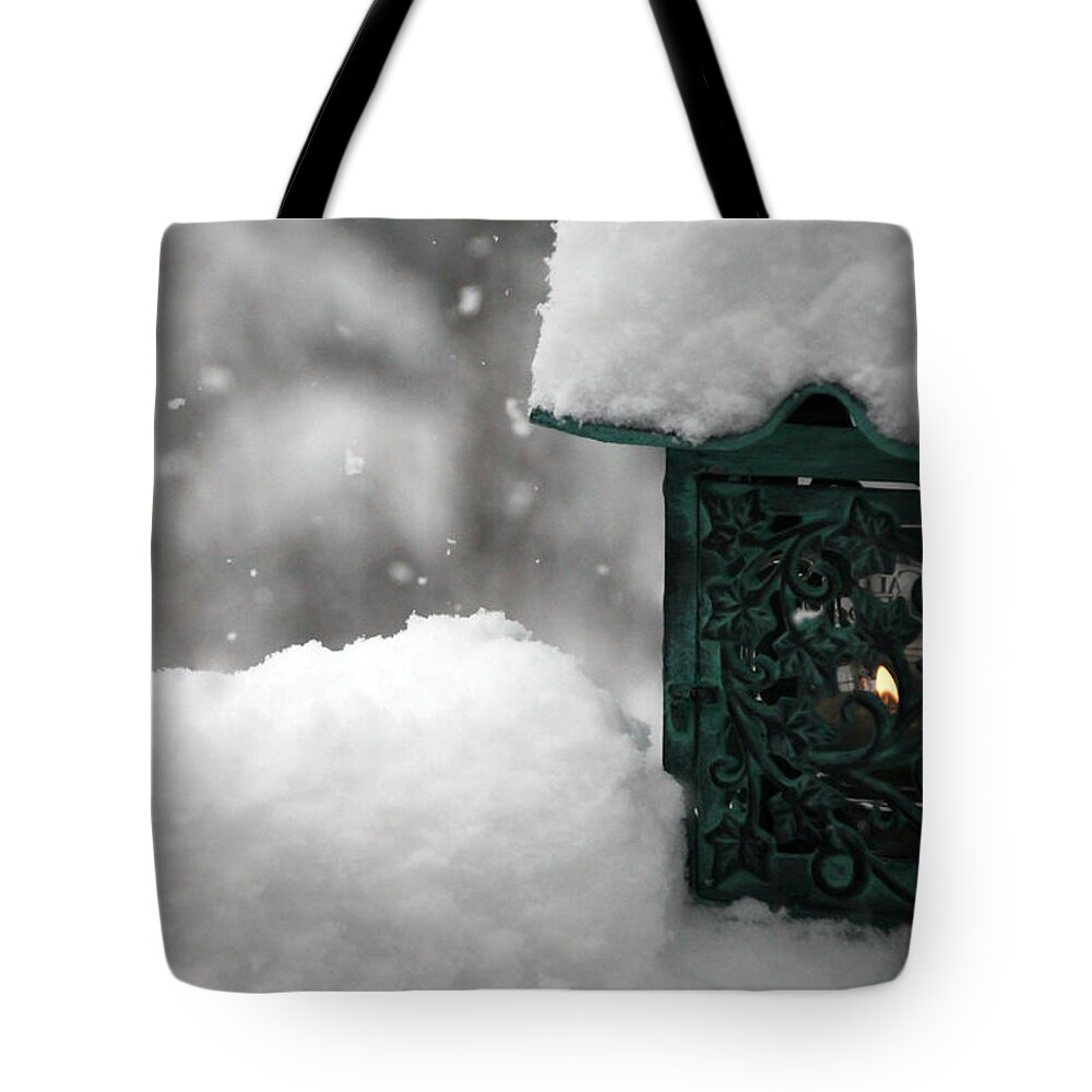 Oregon Tote Bag featuring the photograph Christmas Lantern by KATIE Vigil