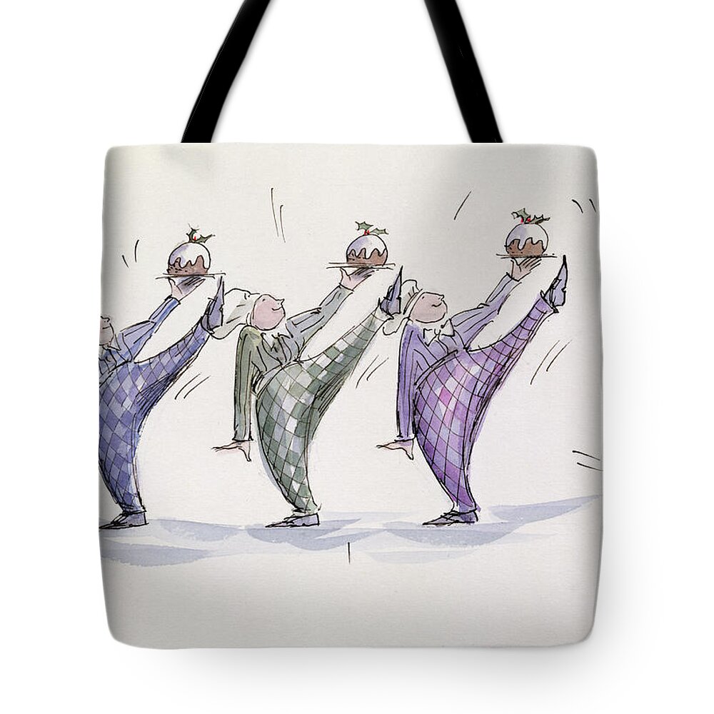 Chef; Cooking; Food Tote Bag featuring the painting Christmas Pudding by Joanna Logan