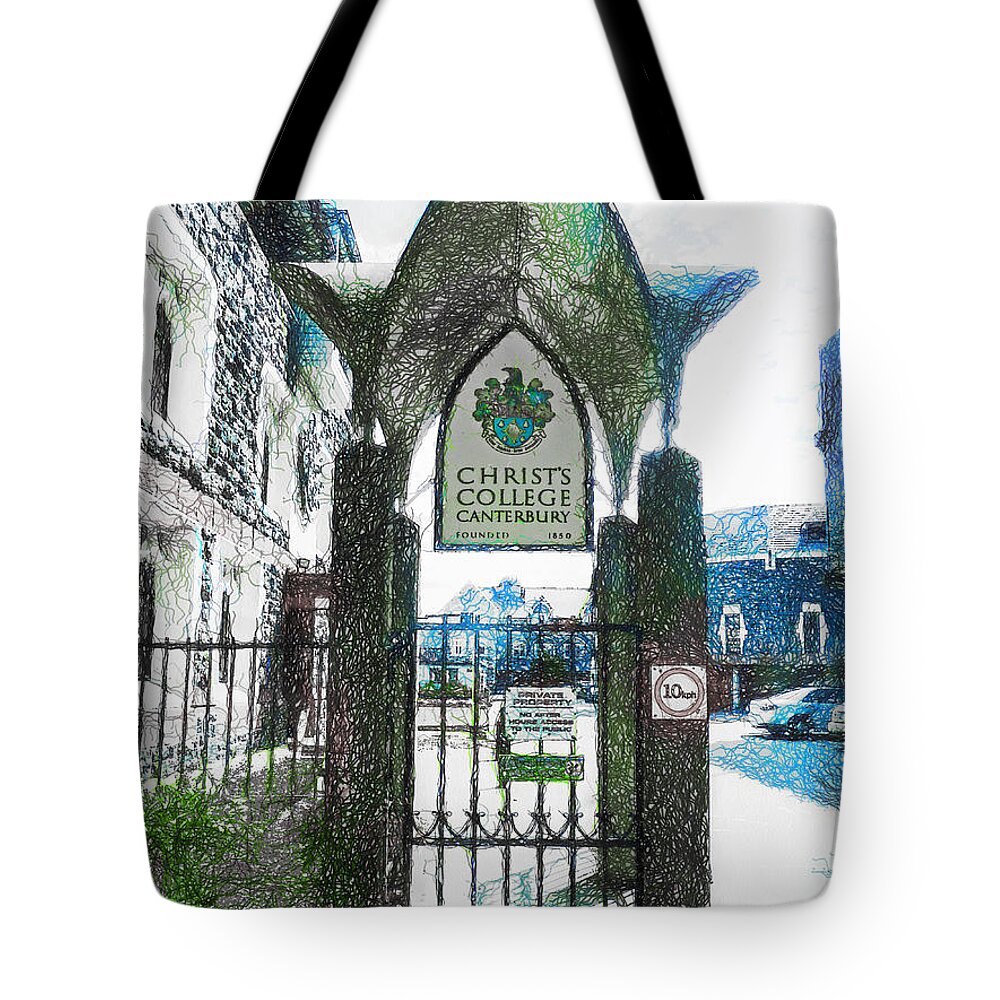 Christ's Tote Bag featuring the photograph Christ's College Canterbury by Steve Taylor