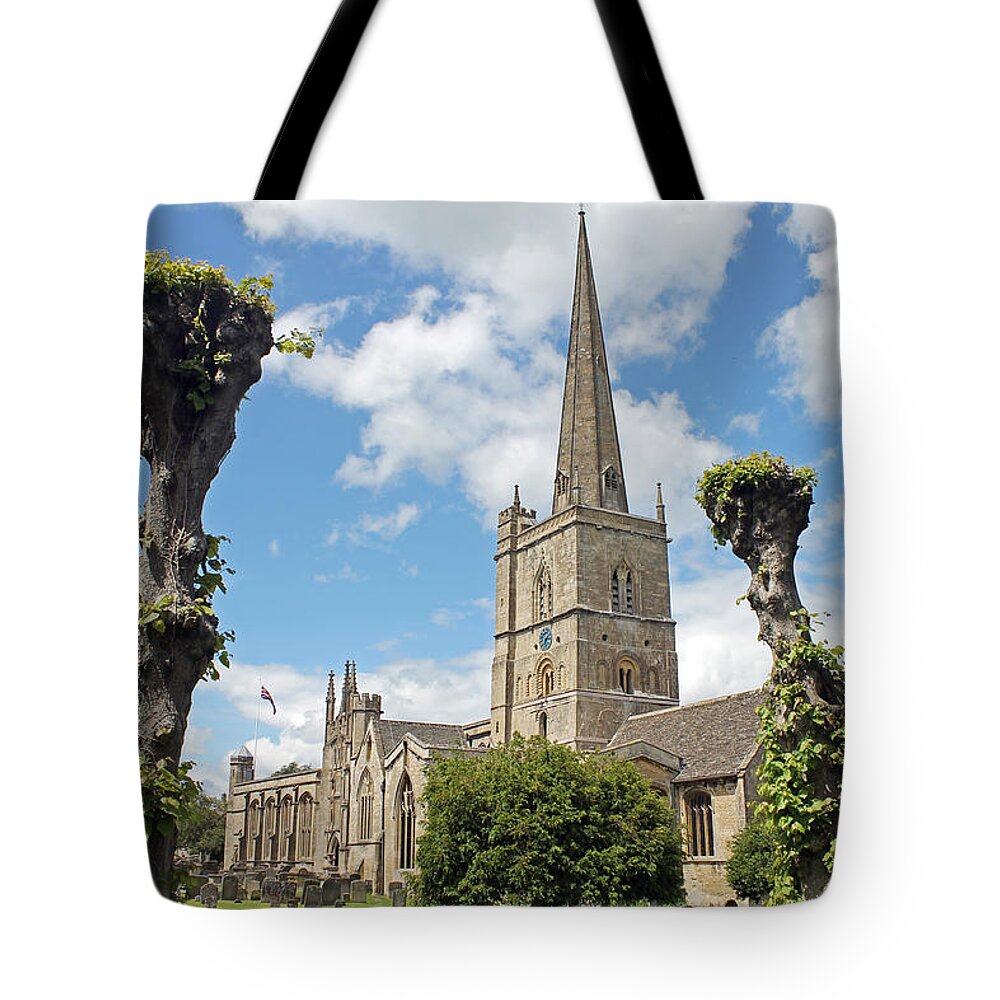 Burford Tote Bag featuring the photograph Church of St John the Baptist by Tony Murtagh