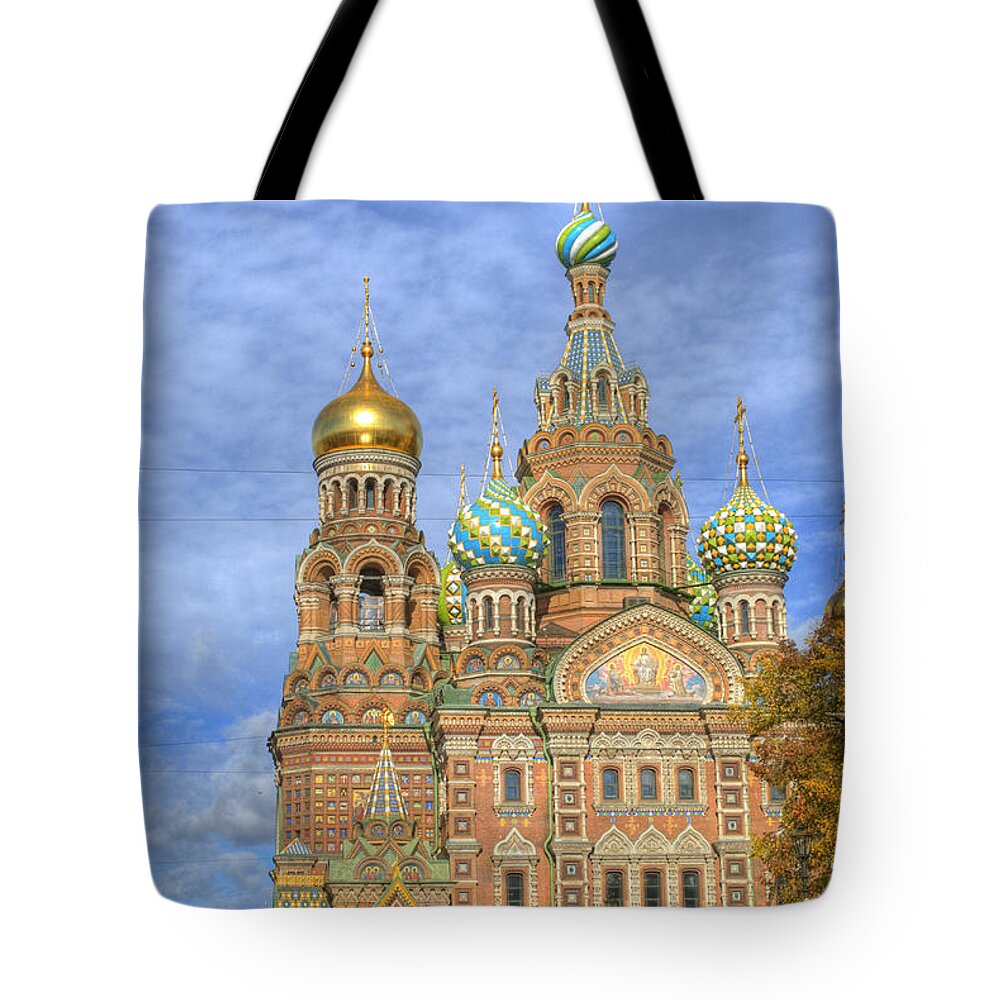 St. Petersburg Tote Bag featuring the photograph Church of the Saviour on Spilled Blood. St. Petersburg. Russia by Juli Scalzi