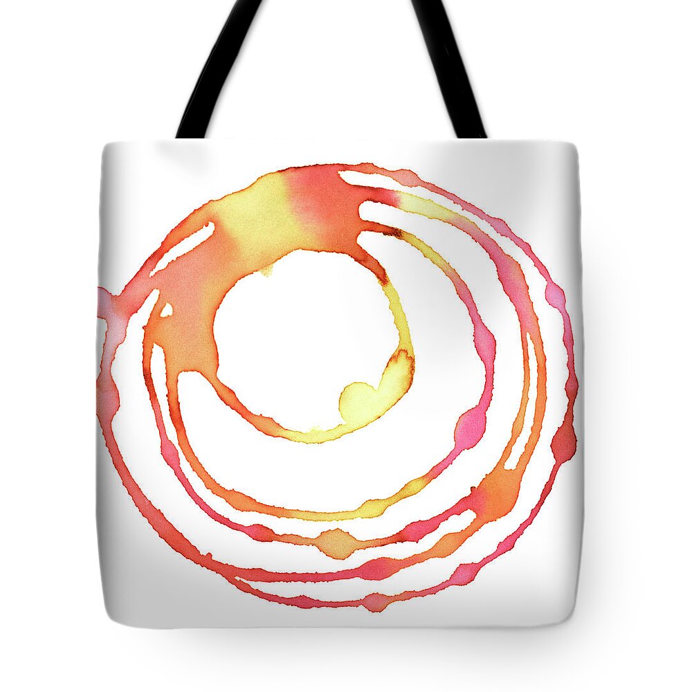 Watercolor Painting Tote Bag featuring the digital art Circular Sun Watercolor Paint Stock by 4khz