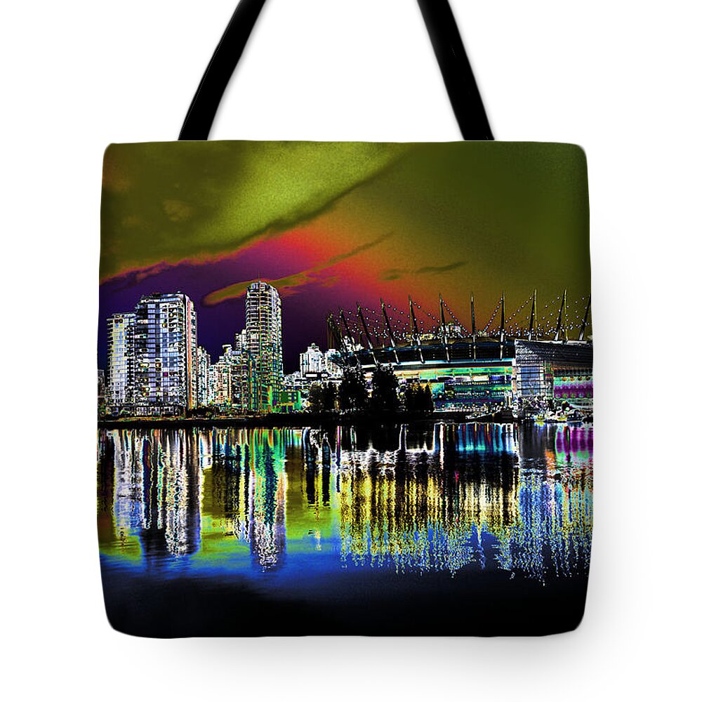 Vancouver Tote Bag featuring the photograph City Fantasy by Lawrence Christopher