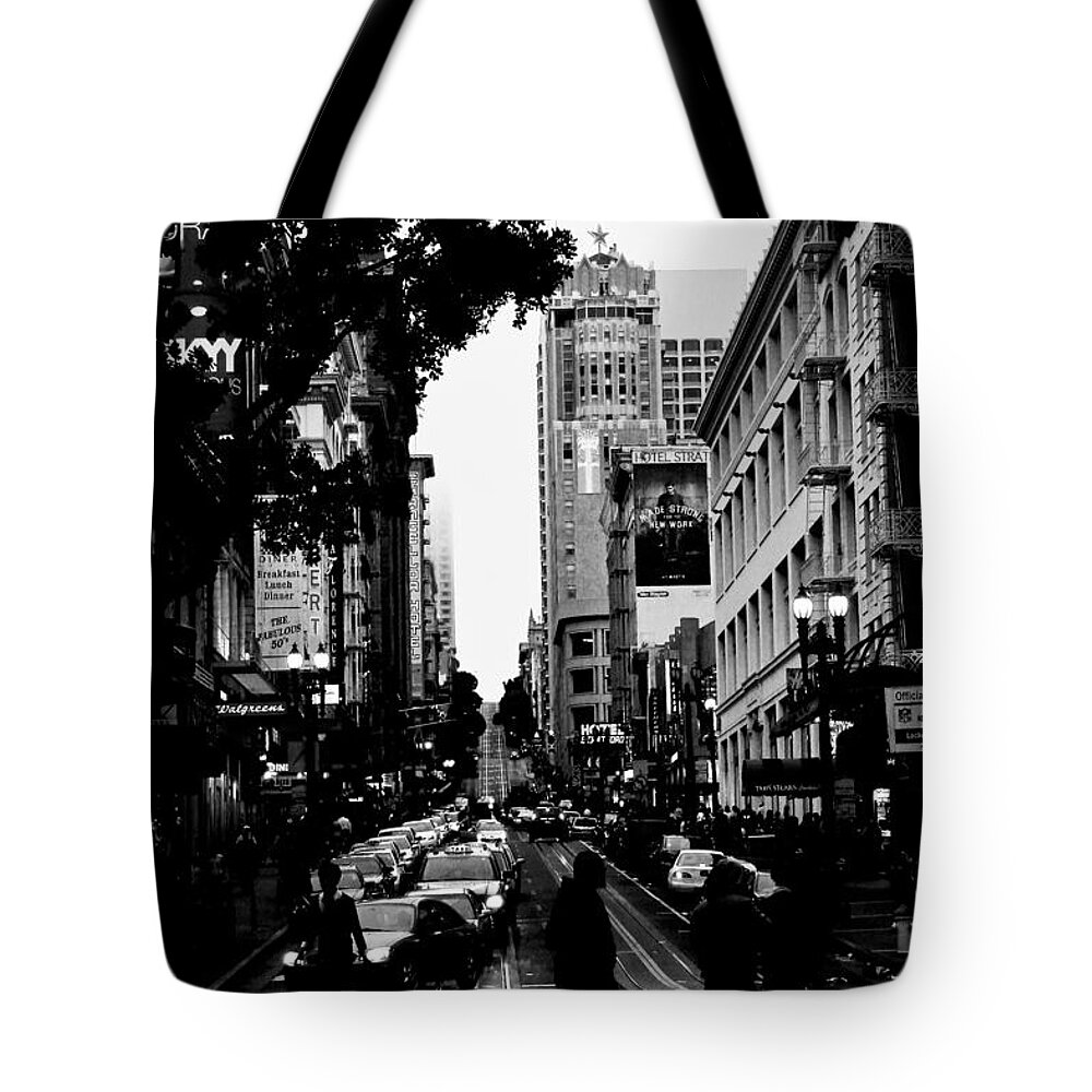 Streets Of San Francisco Tote Bag featuring the photograph City Life by Digital Kulprits