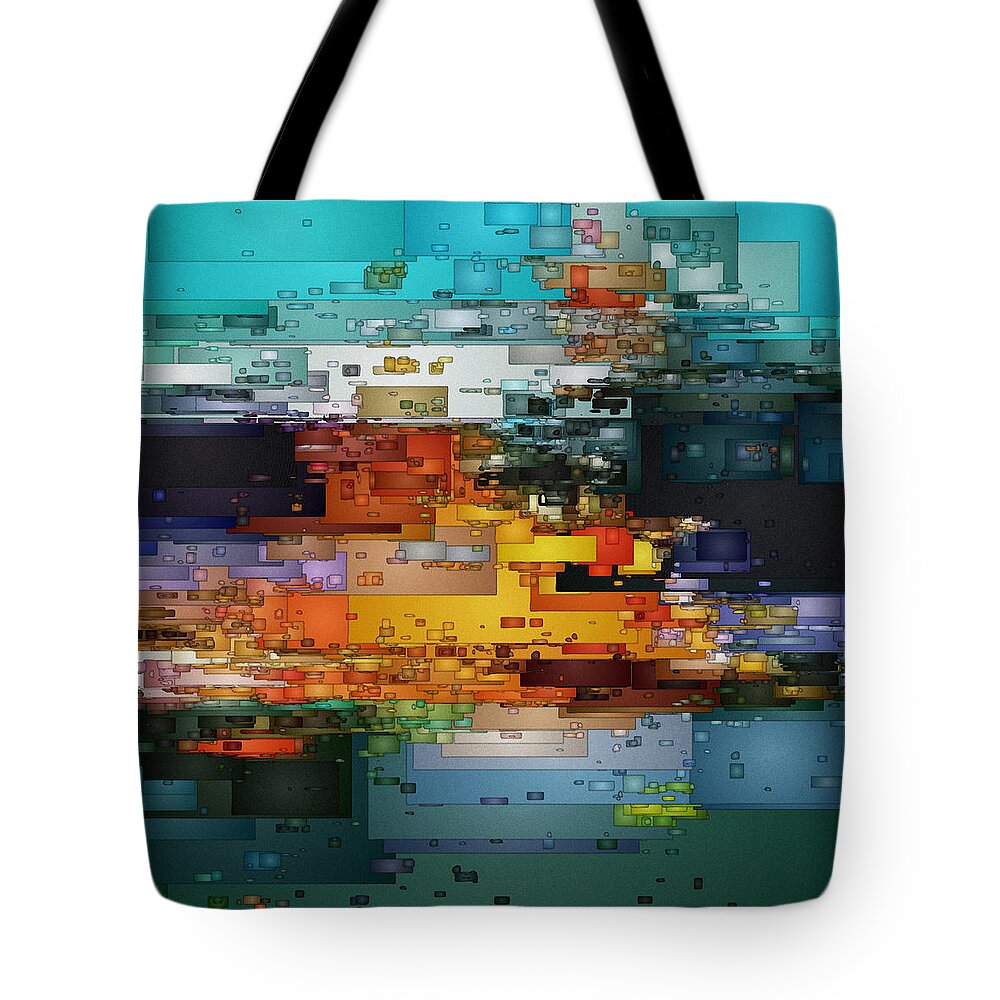 Digital Tote Bag featuring the digital art City of Color 1 by David Hansen