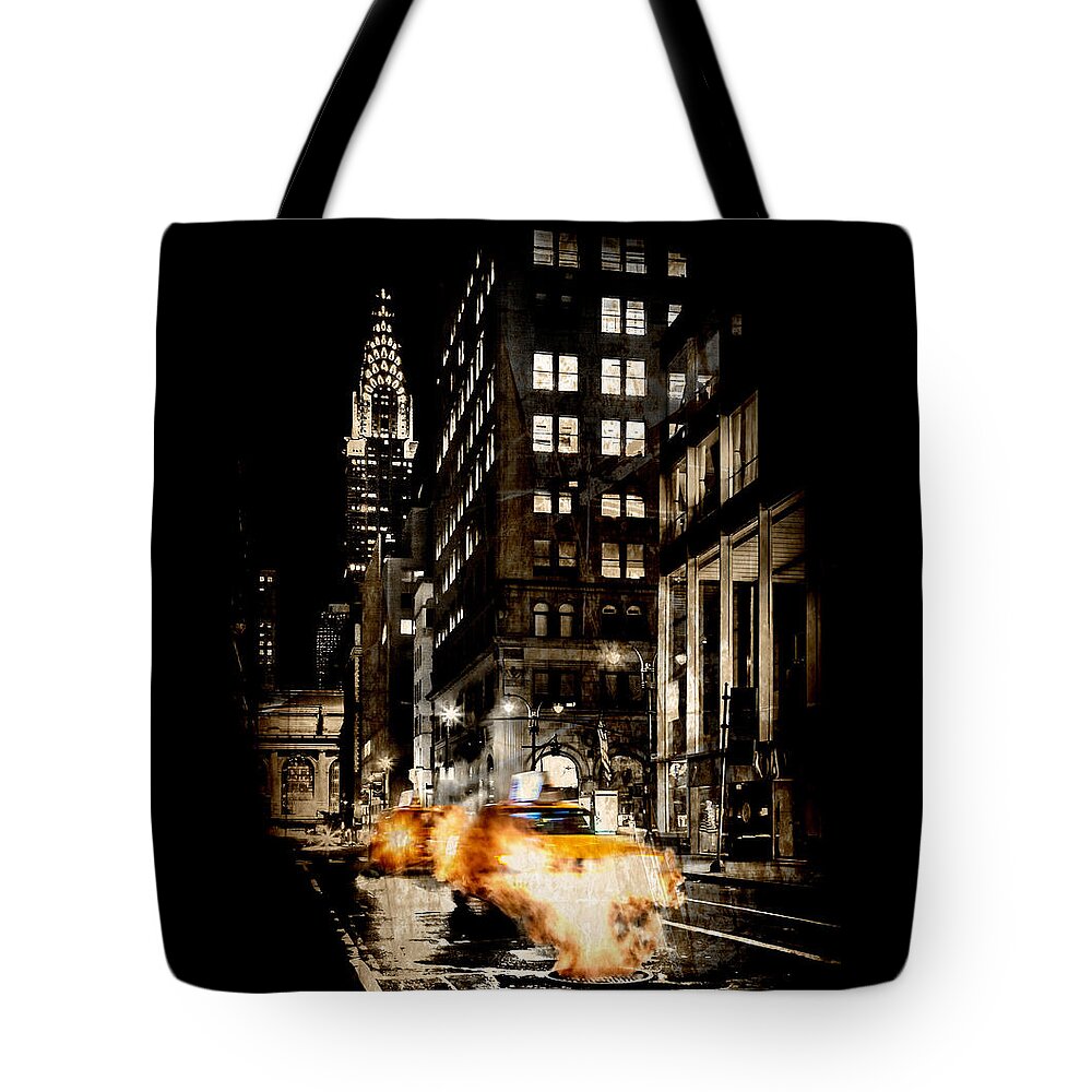 New York Tote Bag featuring the photograph City Streets by Az Jackson