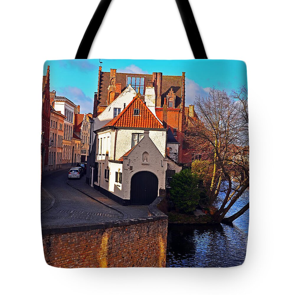 Travel Tote Bag featuring the photograph Roads of Bruges by Elvis Vaughn