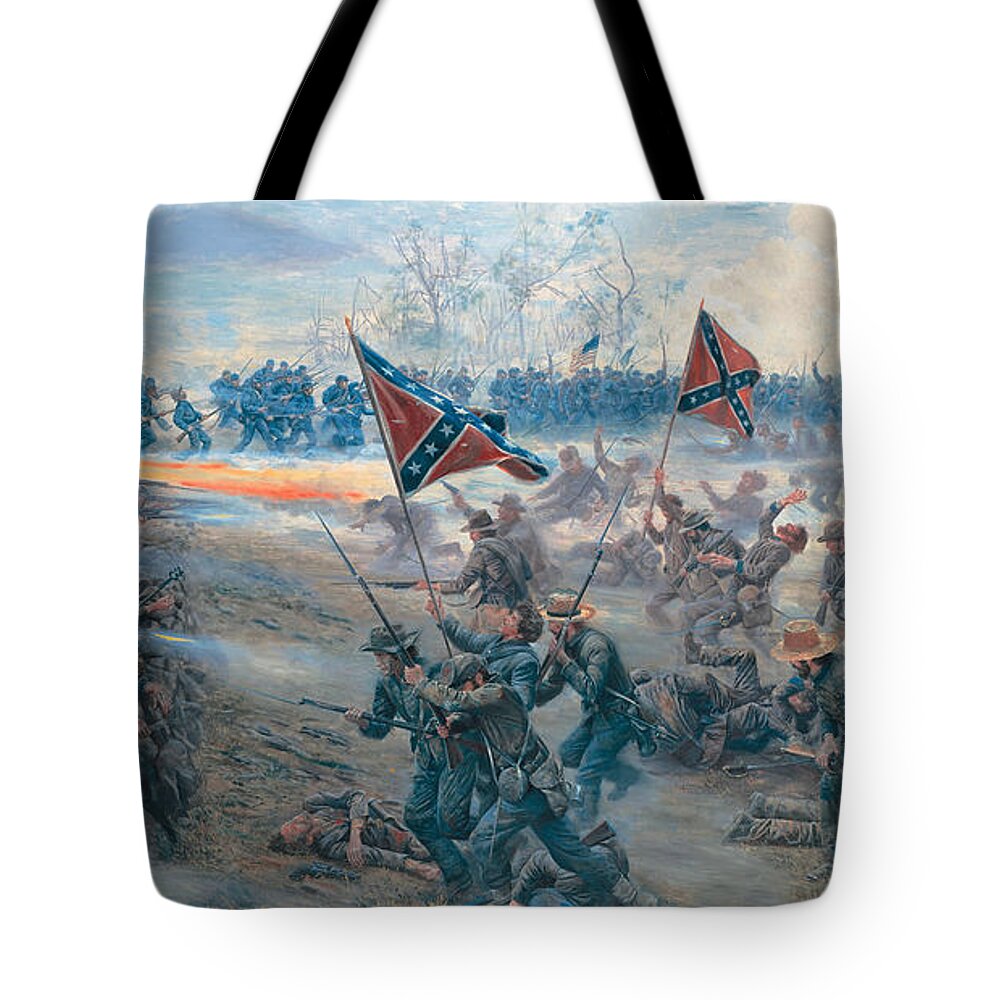 Civil War Union Soldier Tote Bag featuring the painting Civil War Union Soldier by MotionAge Designs