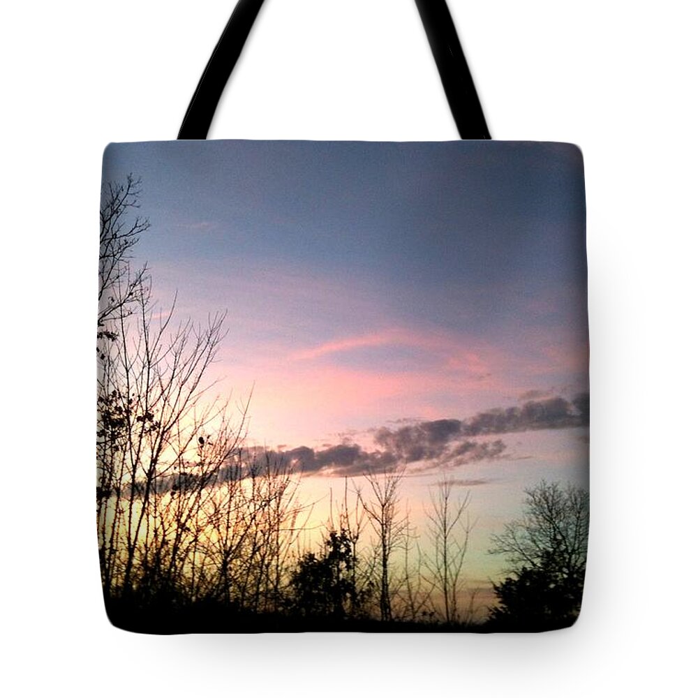 Durham Tote Bag featuring the photograph Clear Evening Sky by Linda Bailey