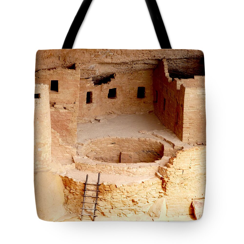 Cliff Palace Tote Bag featuring the photograph Cliff Palace Closeup by Marcia Socolik