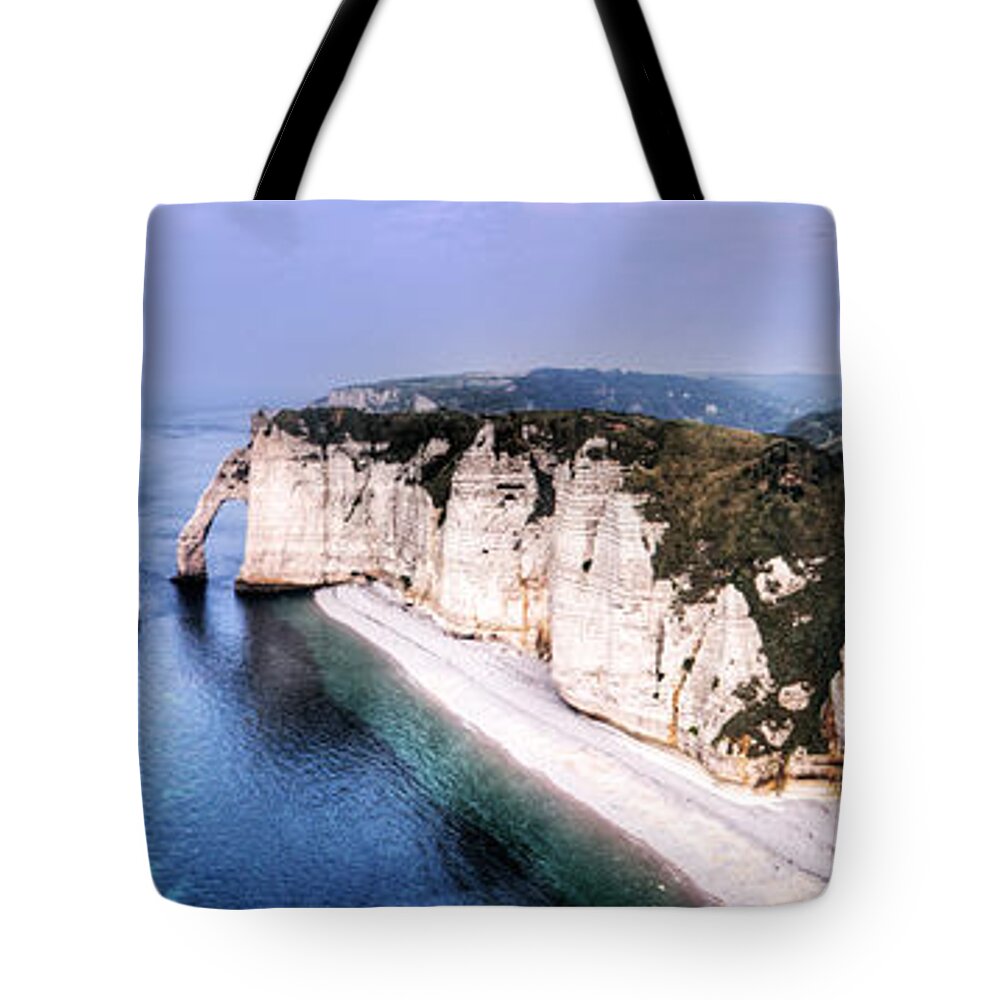 Cliff Tote Bag featuring the photograph Cliffs of Etretat 1 by Weston Westmoreland
