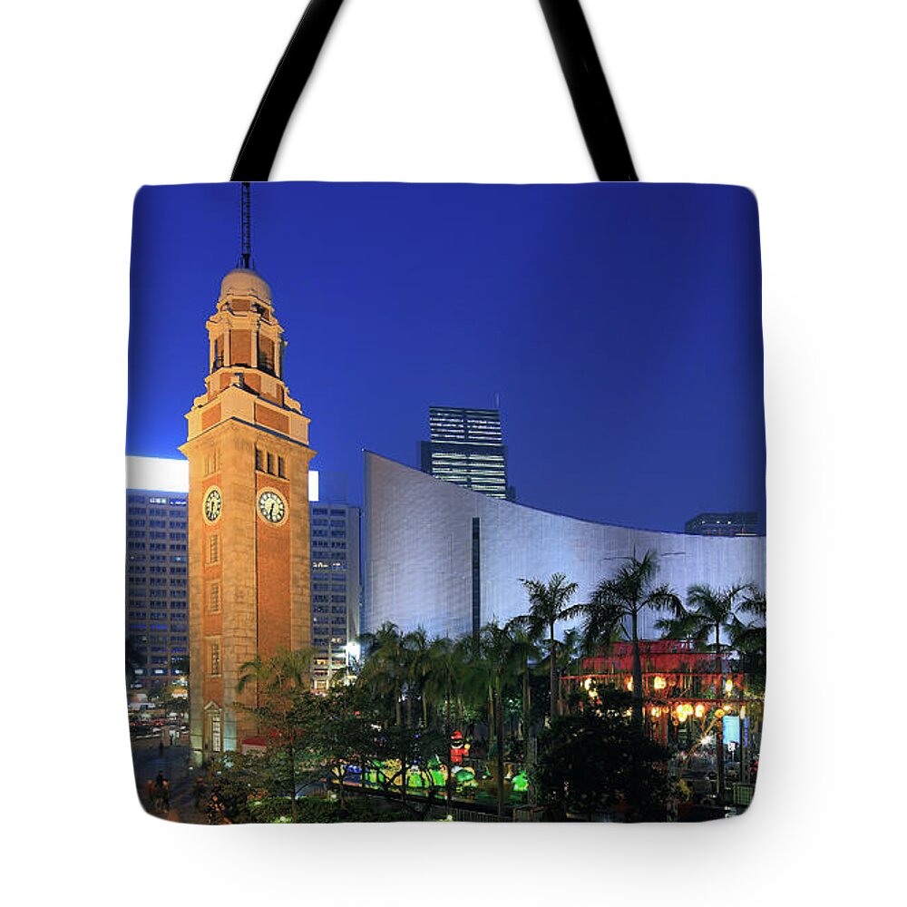 Chinese Culture Tote Bag featuring the photograph Clock Tower by Eugenelimphotography.com