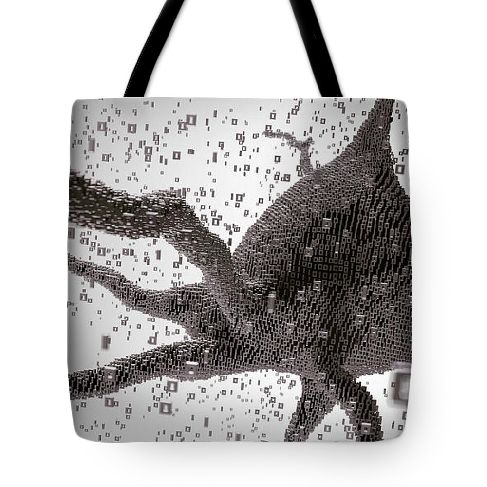 3 D Tote Bag featuring the photograph Close Up Of Three Dimensional Neuron by Ikon Images