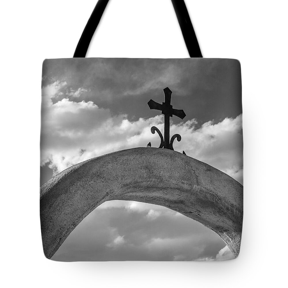 Cross Tote Bag featuring the photograph Cloud Cross by Steven Bateson