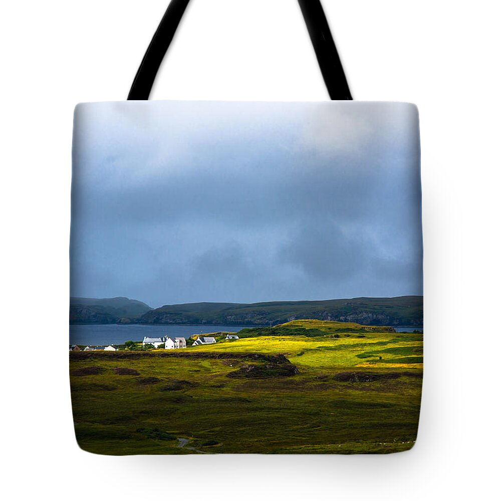 Scotland Tote Bag featuring the photograph Coastal Landscape On The Isle Of Skye In Scotland by Andreas Berthold