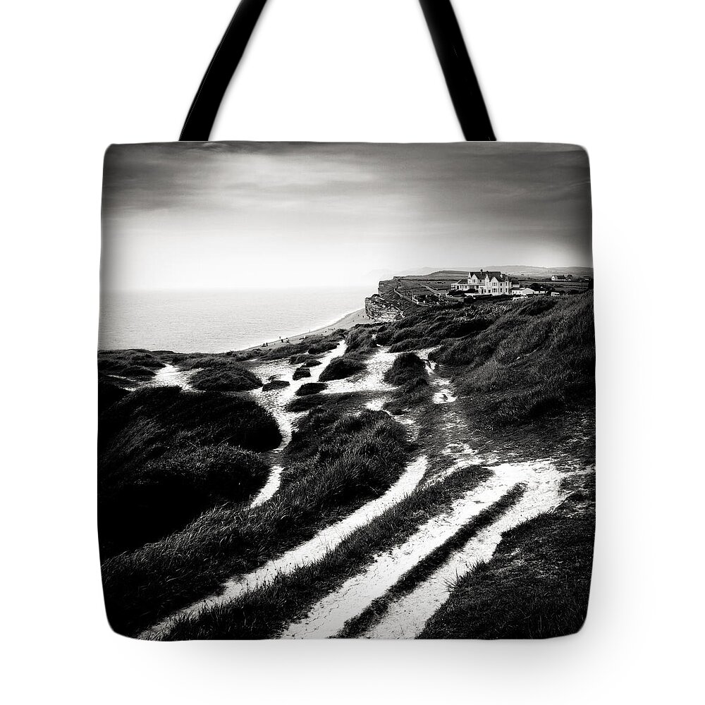 Burton Bradstock Tote Bag featuring the photograph Coastal Path by Dorit Fuhg
