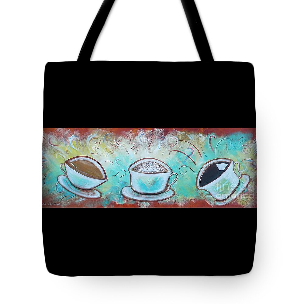 Coffee Tote Bag featuring the painting Coffee by Monika Shepherdson
