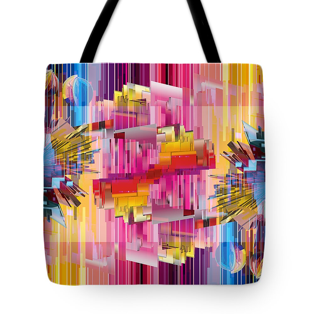 Cognitive Tote Bag featuring the mixed media Cognitive Dissonance 4 by Angelina Tamez
