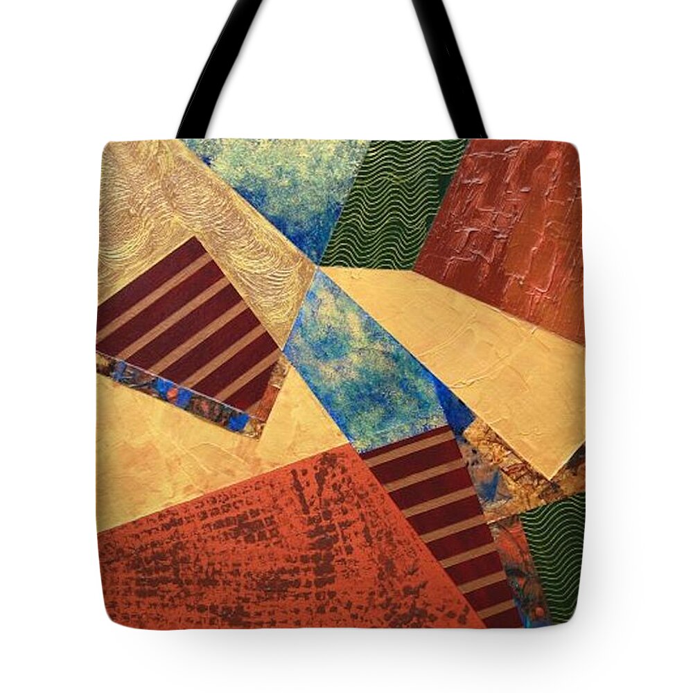 Texture Tote Bag featuring the painting Collaboration by Linda Bailey