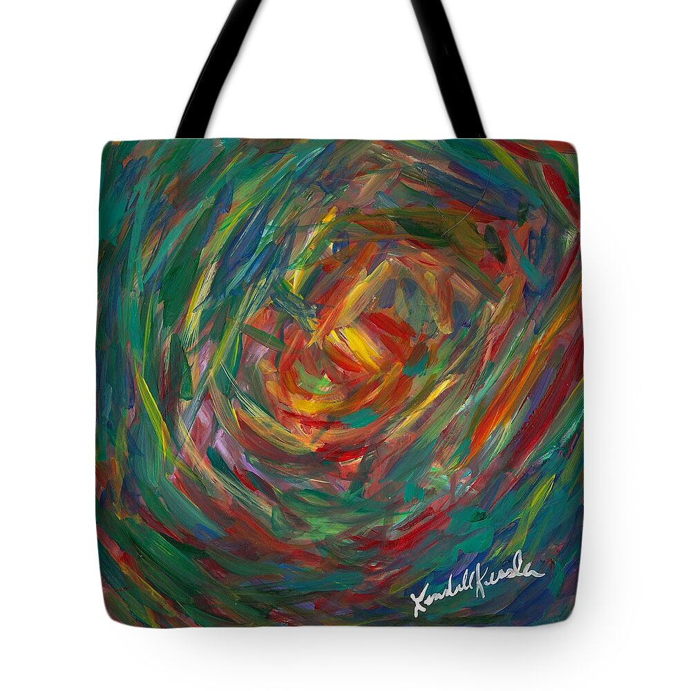 Center Of My Mind Tote Bag featuring the painting Color Circle by Kendall Kessler
