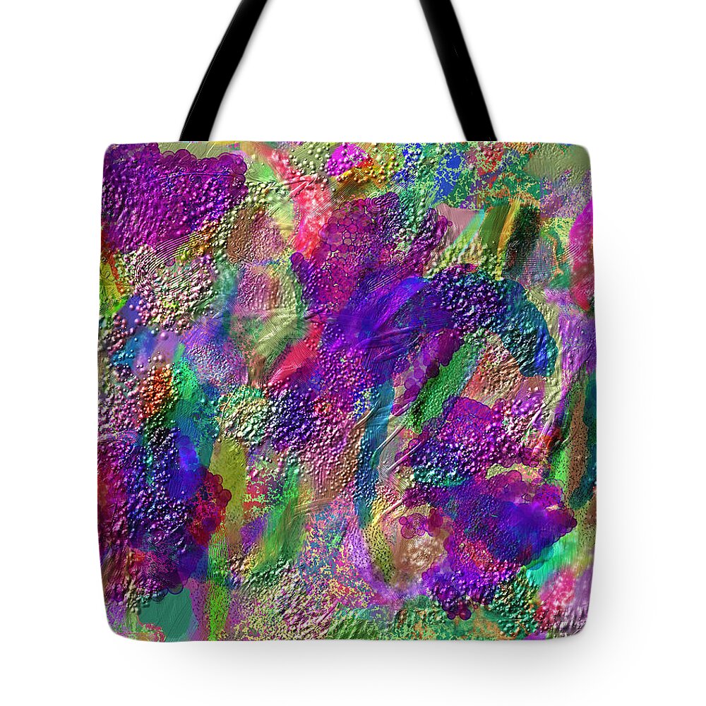 Abstract Tote Bag featuring the mixed media Color Dream Play by Penny Lisowski